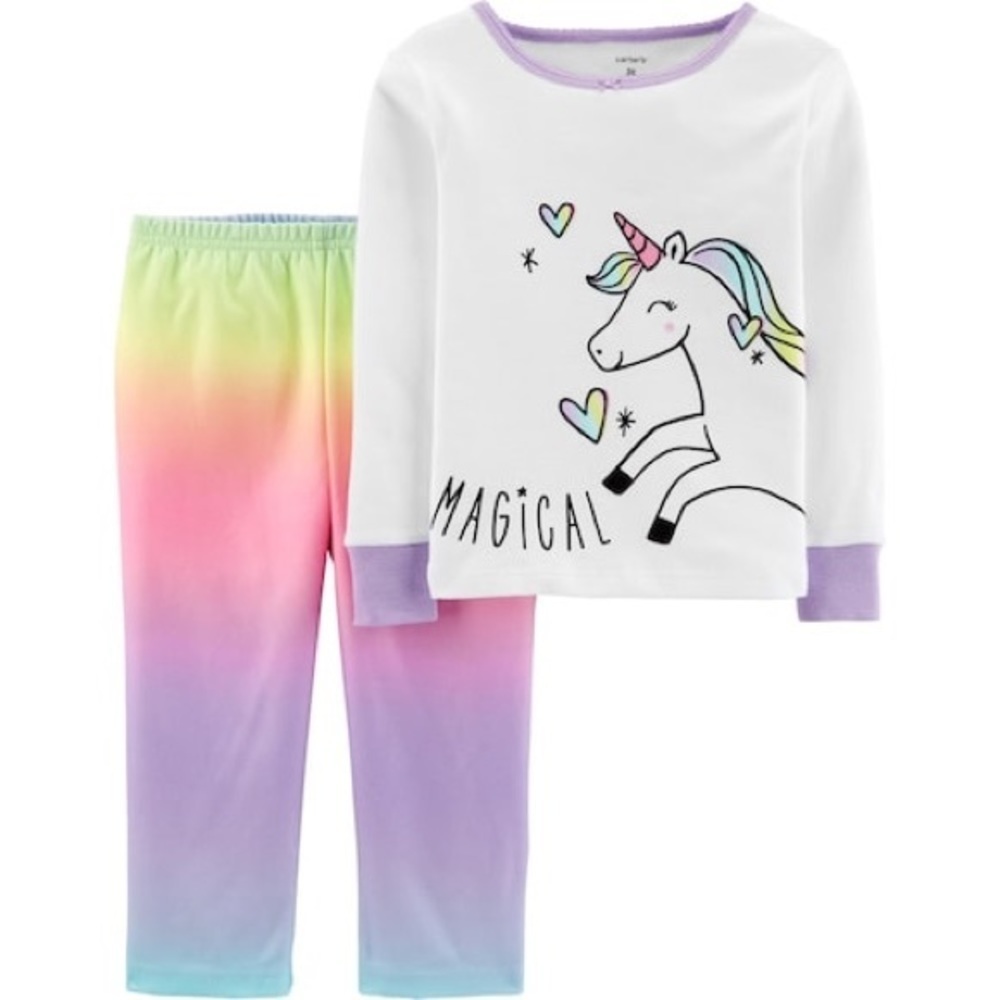 Toddler Girl Carter's Snug Fit Cotton & Fleece PJ​